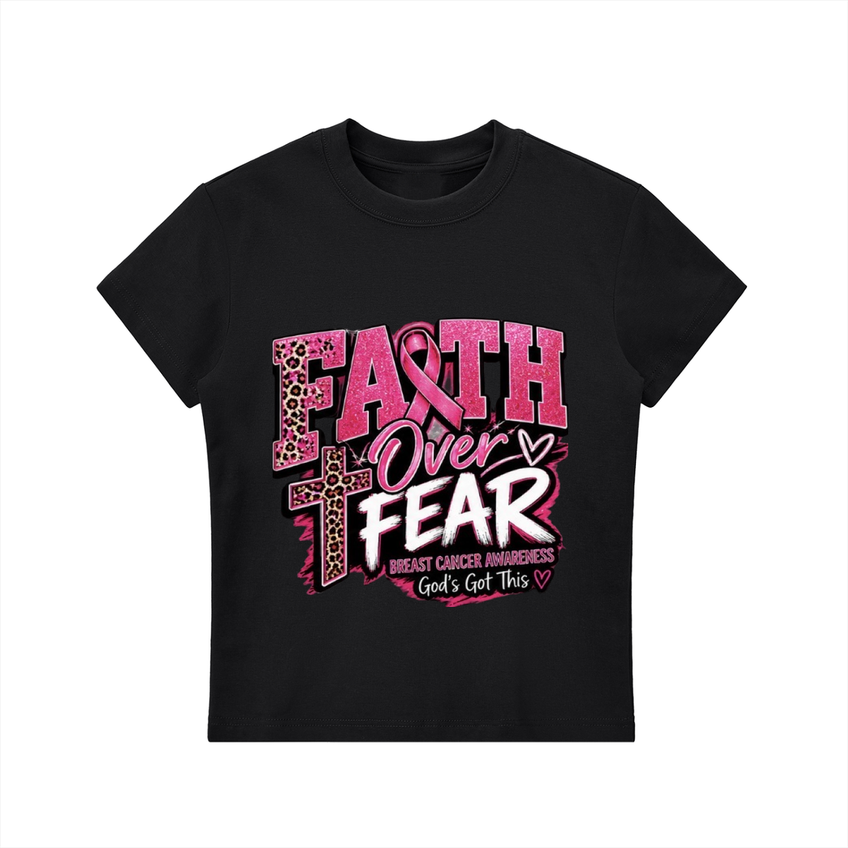 Women Faith Breast cancer  T-Shirt